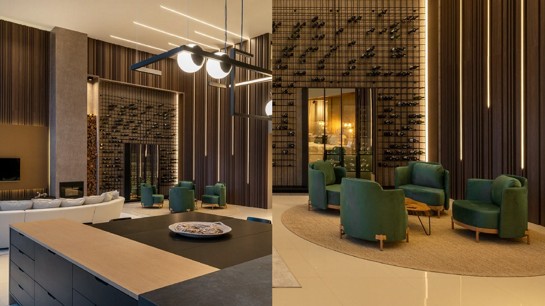 Uma adega traz estilo e sofisticação ao ambiente planejado.